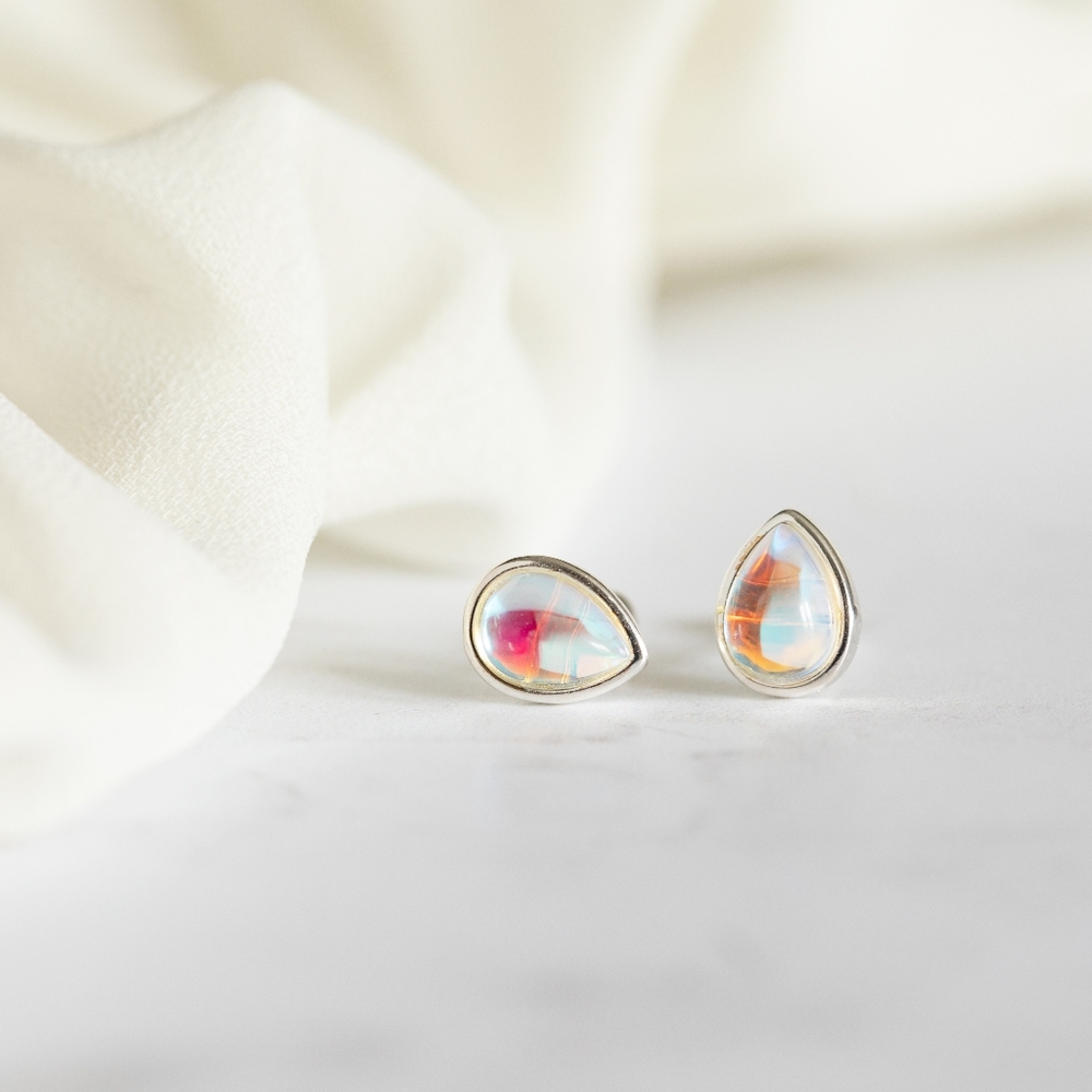 Silver Tear Drop Earrings (S925) - Picture 2 of 7